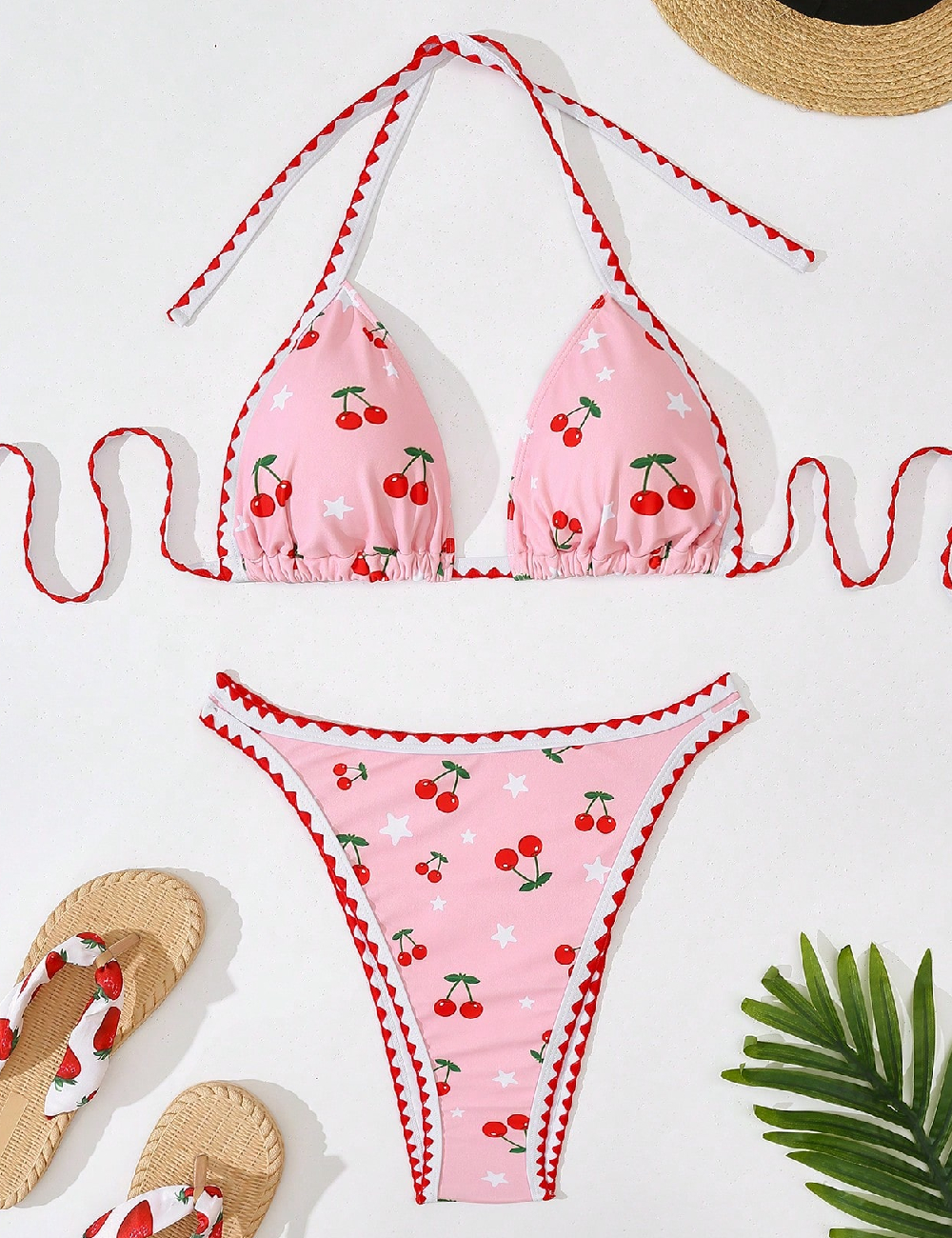 Costum de baie SHEIN CURVE, roz