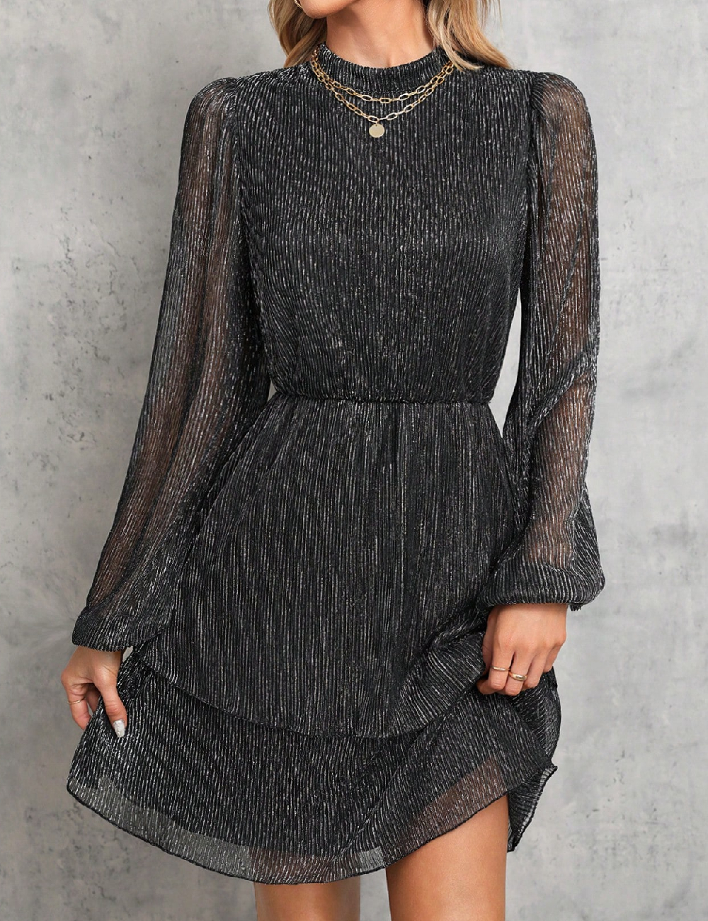 Rochie scurta SHEIN, gri