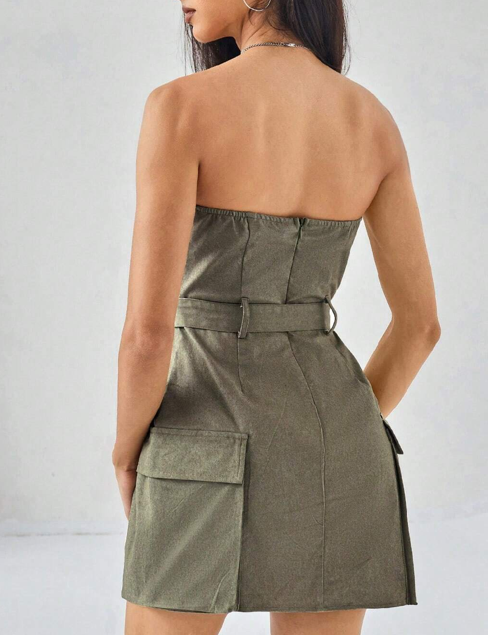 Rochie scurta SHEIN, verde - 1 | YEO