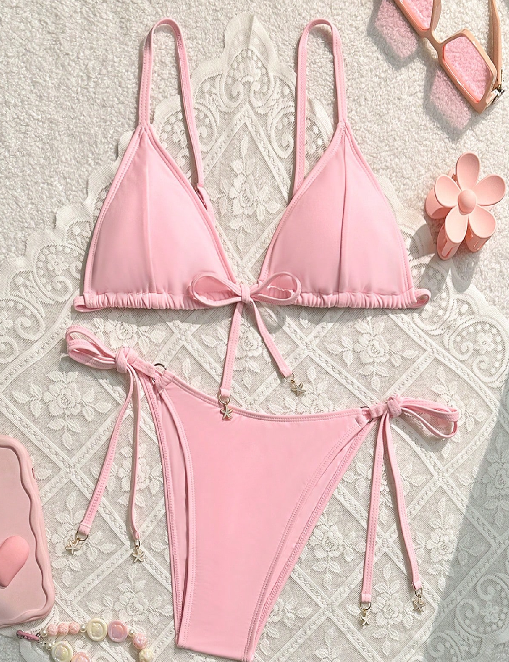 Costum de baie SHEIN, roz