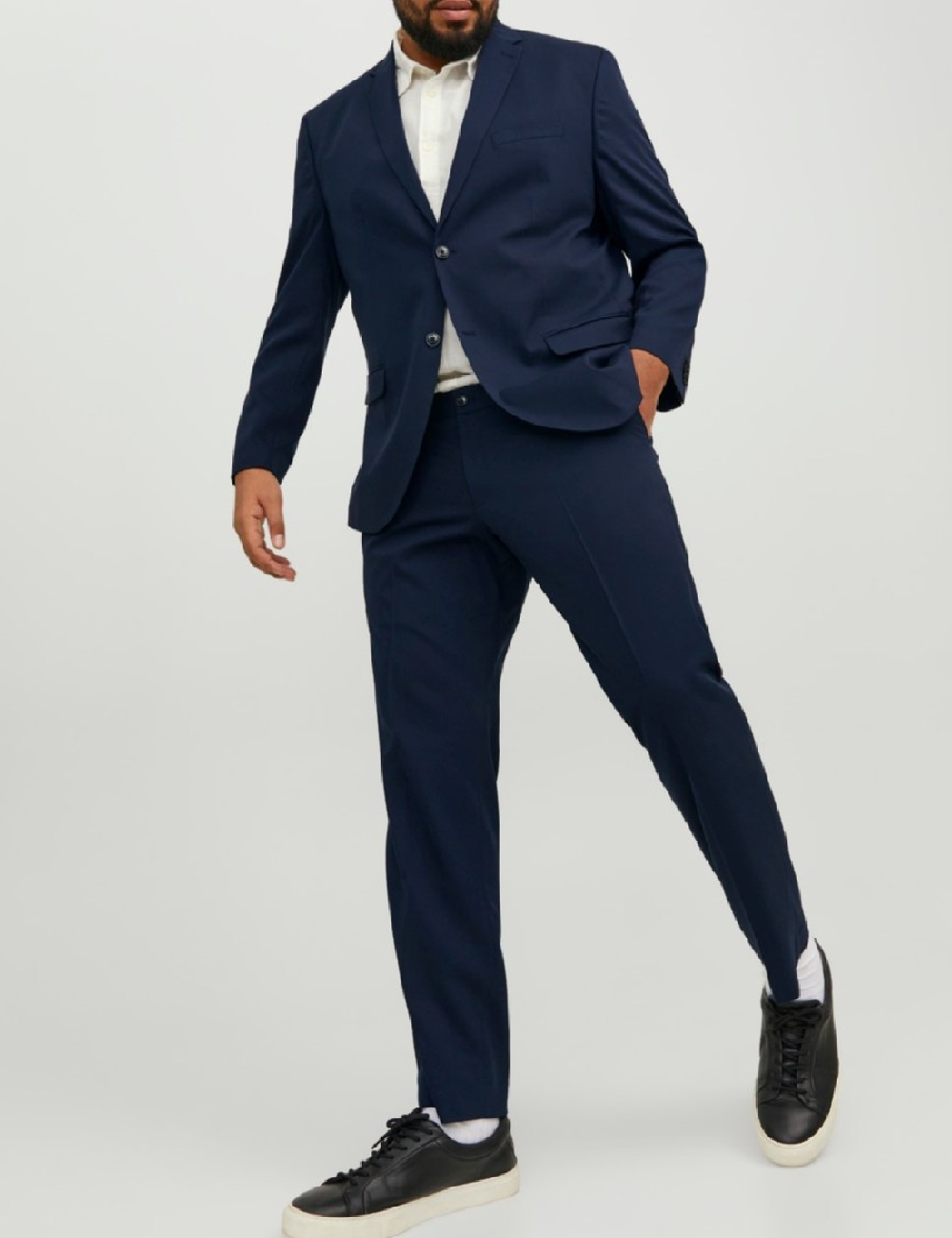 Pantaloni Jack&Jones Plus Size Men, bleumarin inchis