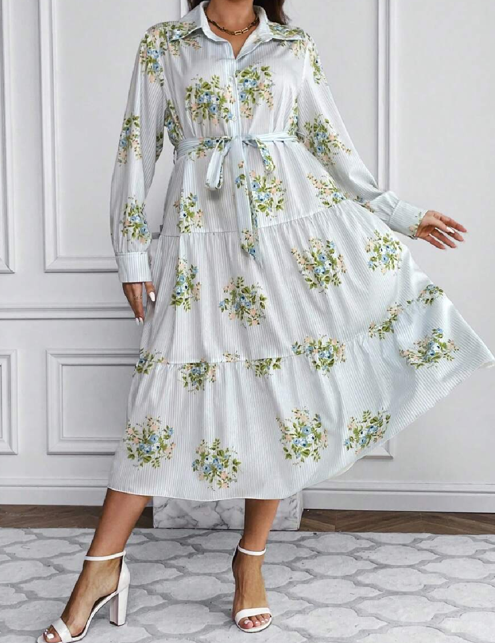 Rochie medie SHEIN CURVE, bleu