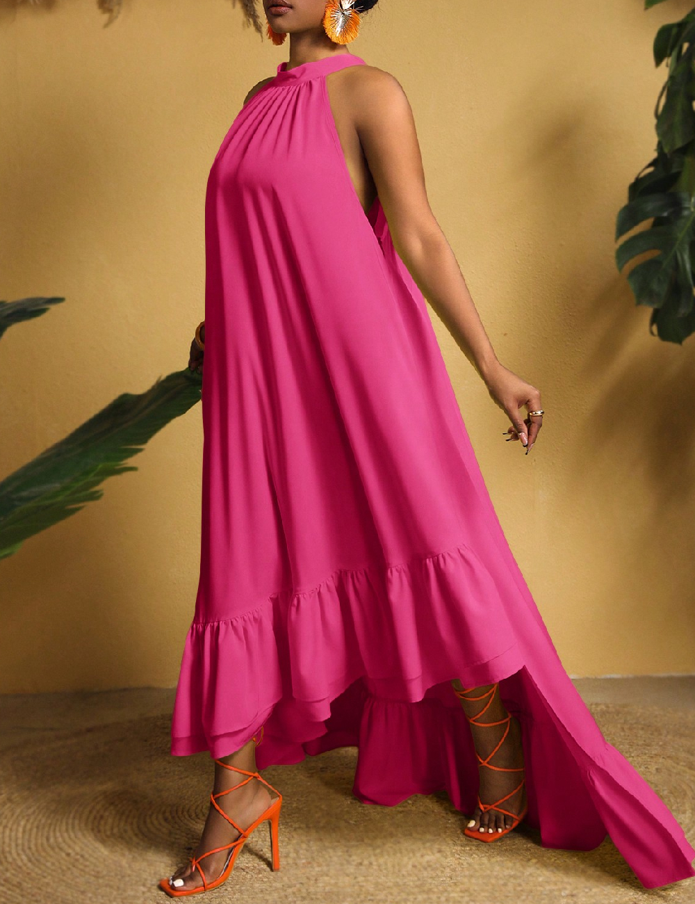 Rochie lunga SHEIN CURVE, roz