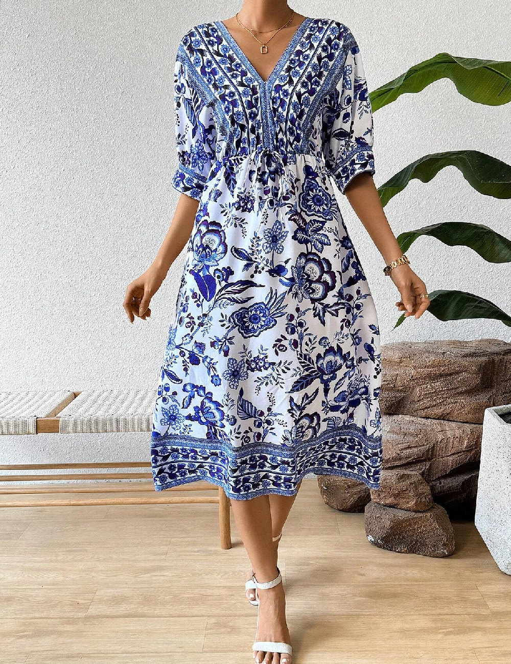 Rochie medie SHEIN, albastru - 1 | YEO