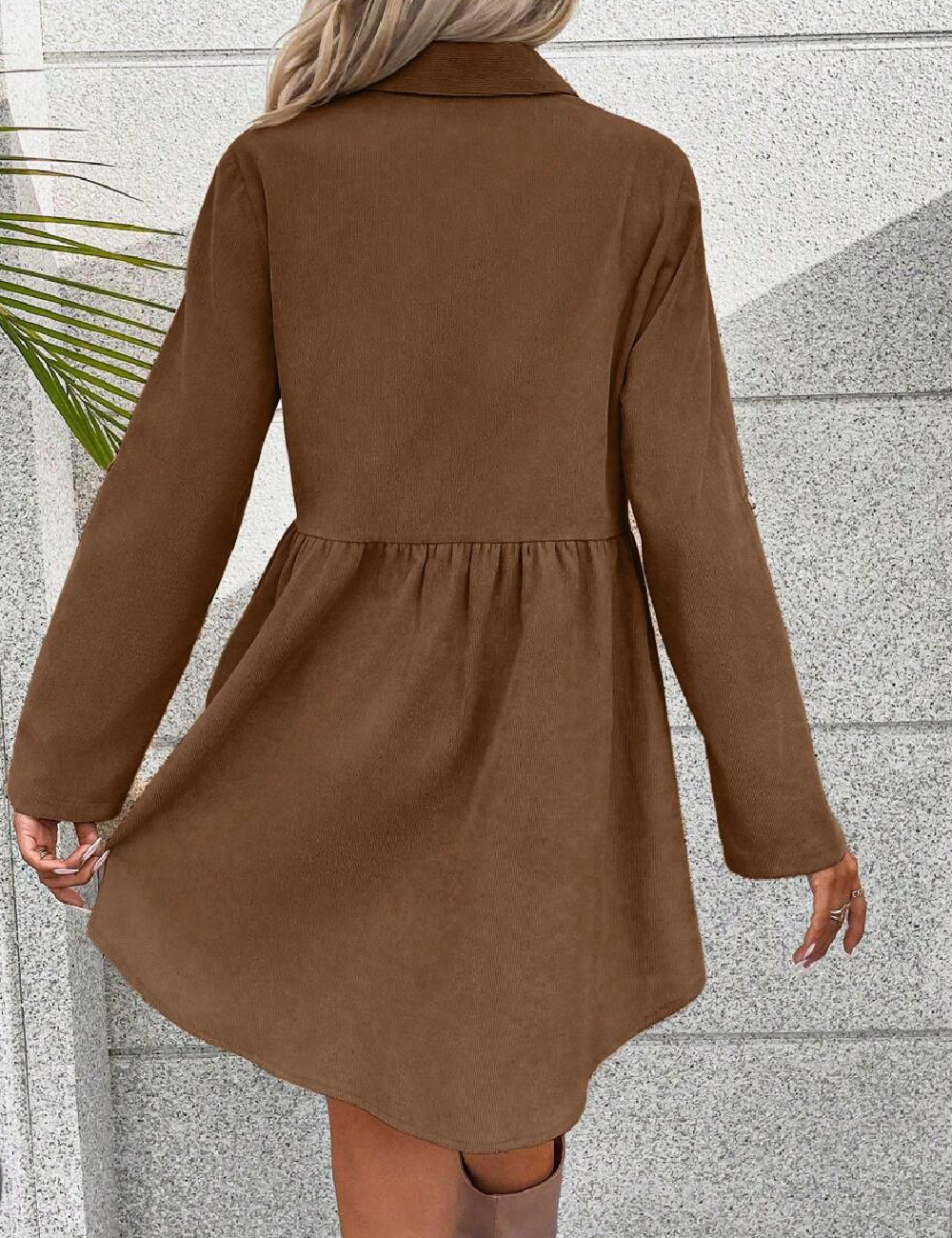 Rochie scurta SHEIN, maro - 1 | YEO