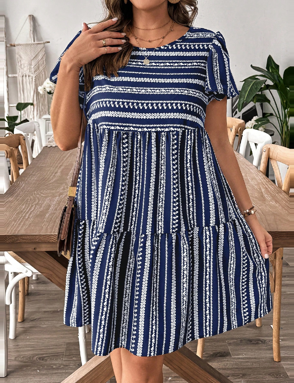 Rochie scurta SHEIN CURVE, bleumarin