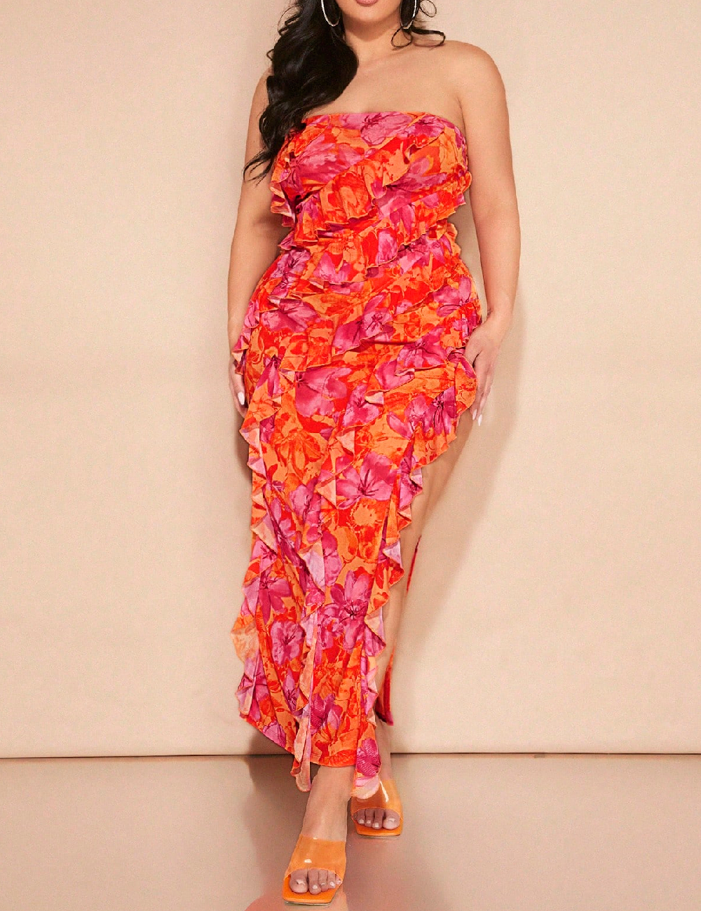 Rochie lunga SHEIN CURVE, floral