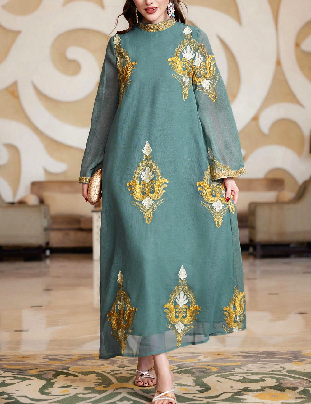 Rochie lunga SHEIN, albastru