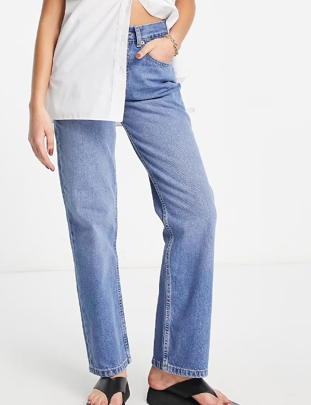 Blugi ASOS, albastru - 1 | YEO