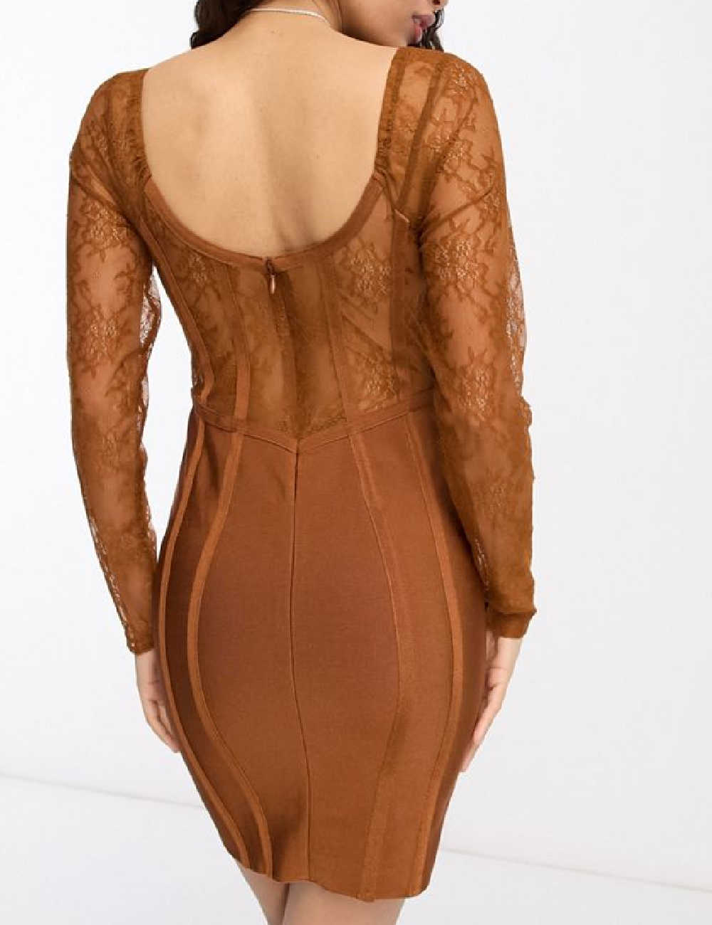 Rochie scurta ASOS, maro - 1 | YEO