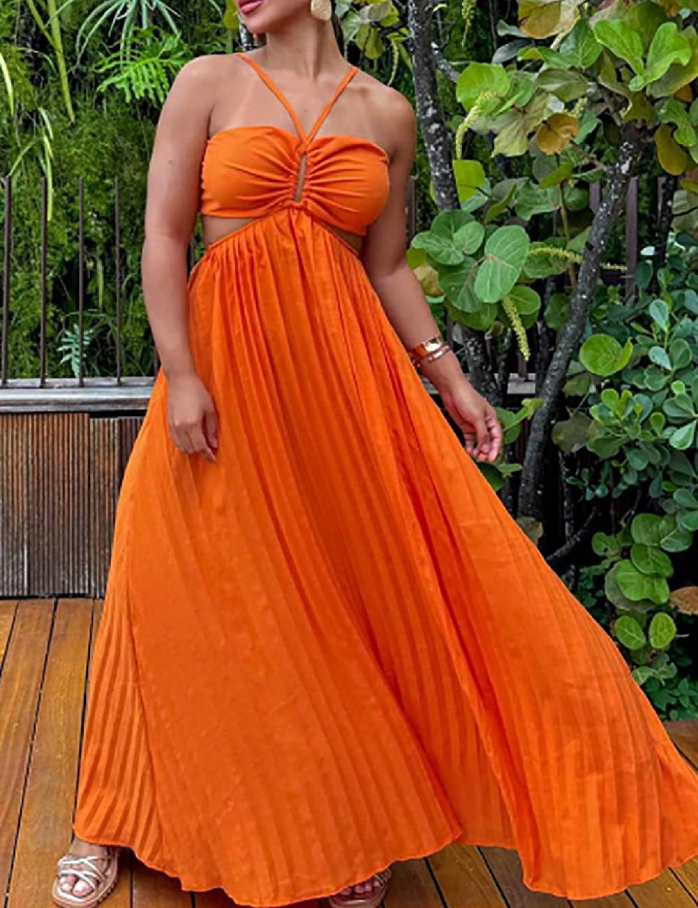 Rochie lunga SHEIN, portocaliu