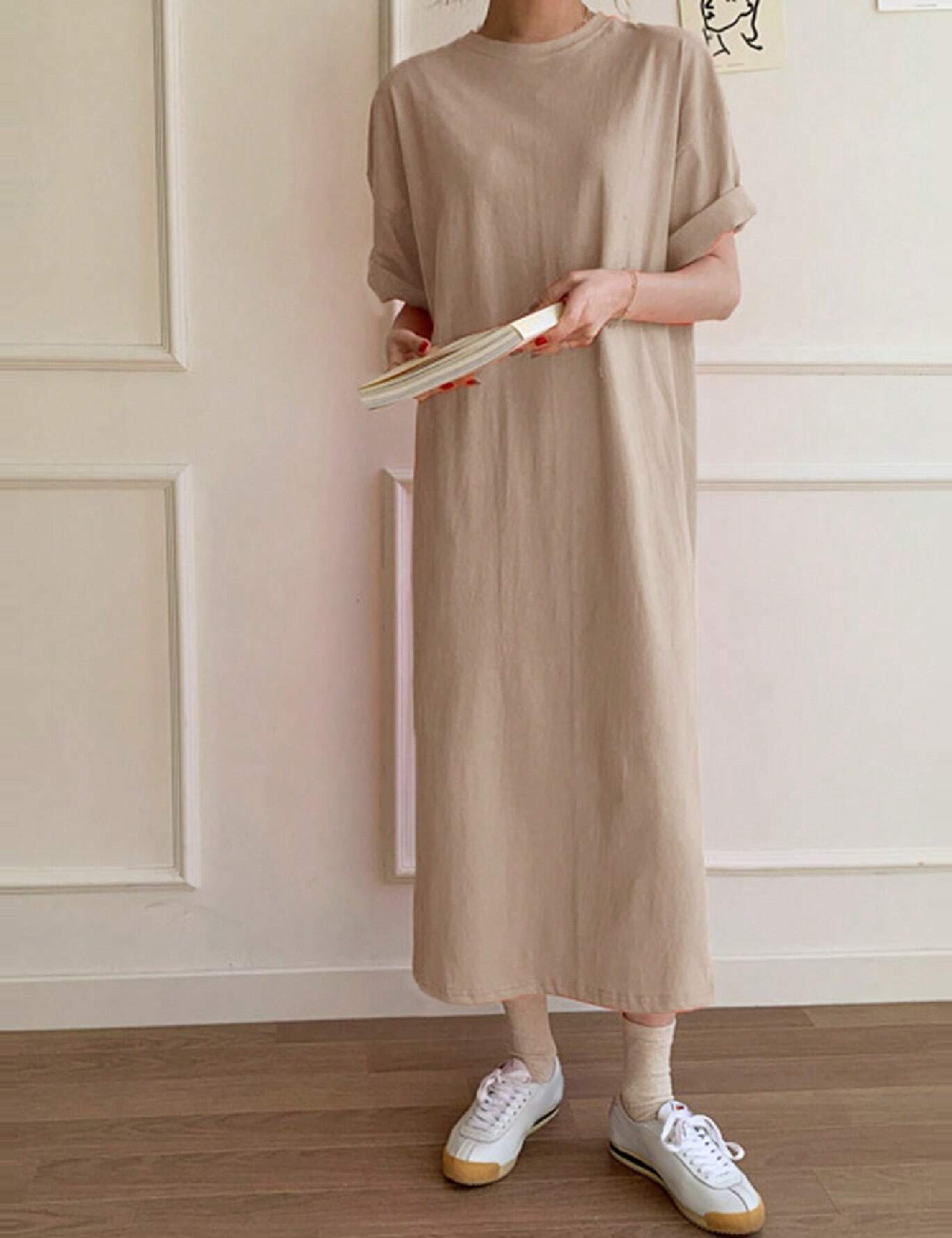 Rochie lunga Dazy, crem