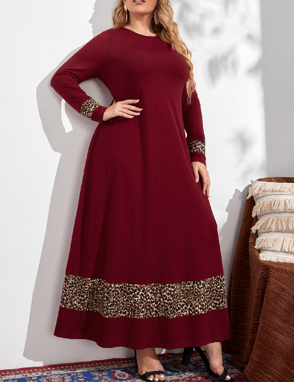 Rochie lunga SHEIN CURVE, rosu
