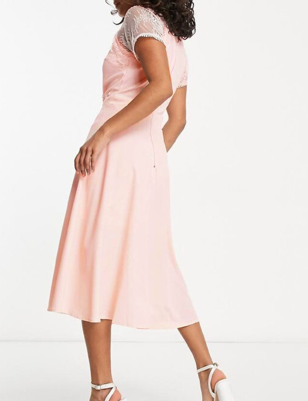 Rochie medie Liquorish, roz pal - 1 | YEO