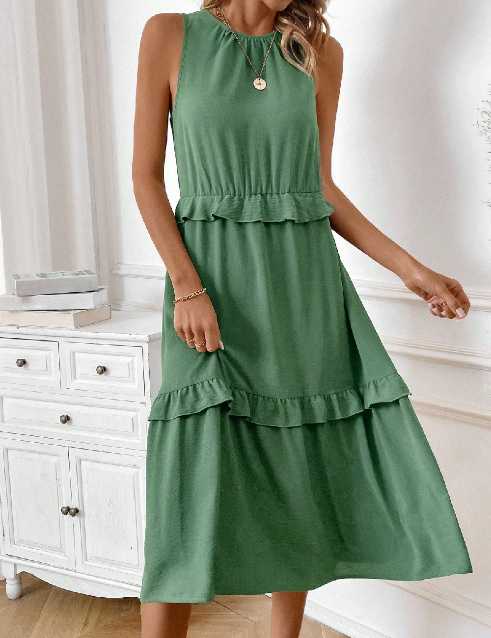 Rochie medie SHEIN, verde