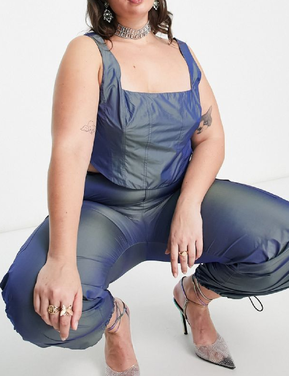 Top ASOS Curve, albastru - 1 | YEO