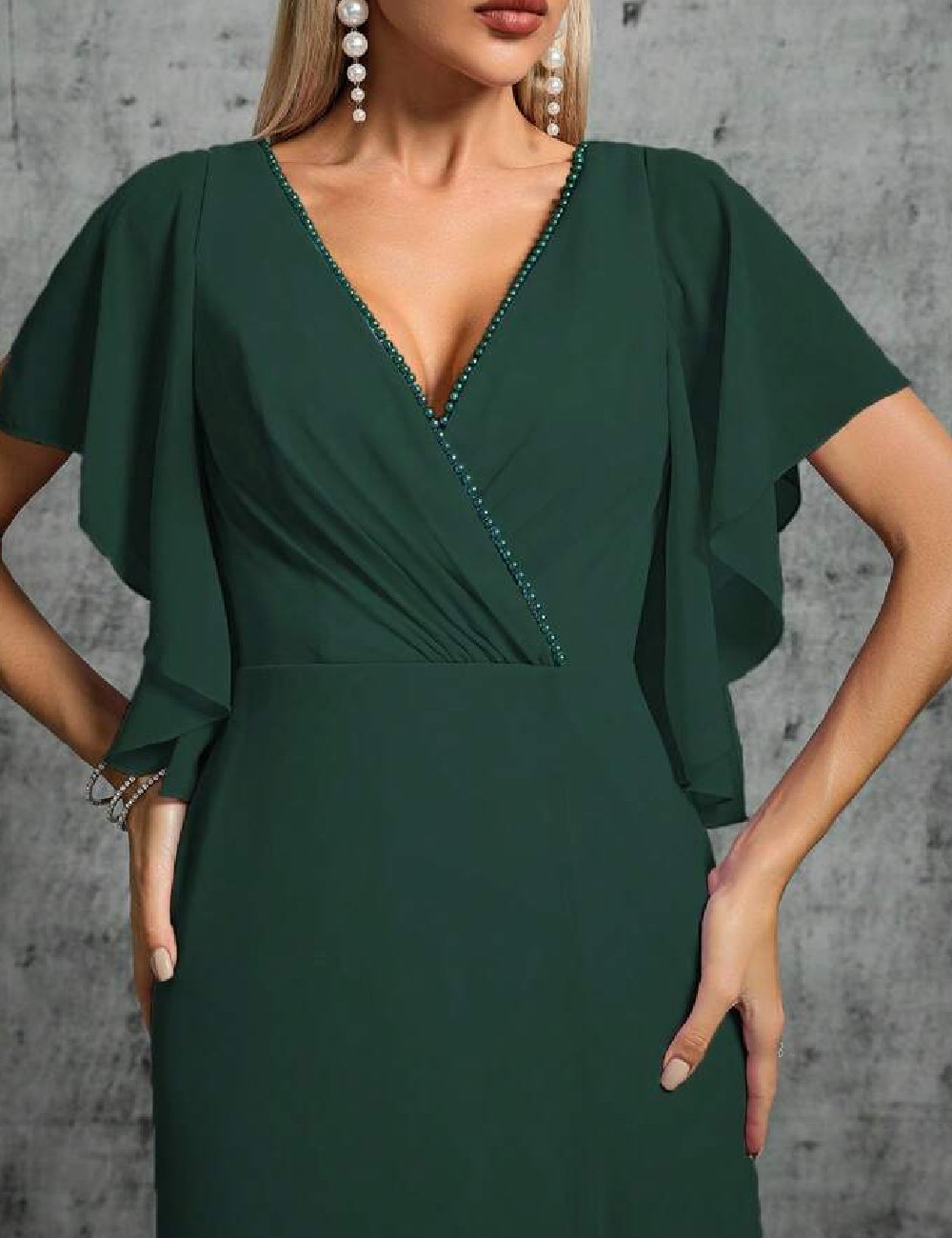 Rochie lunga SHEIN, verde - 1 | YEO