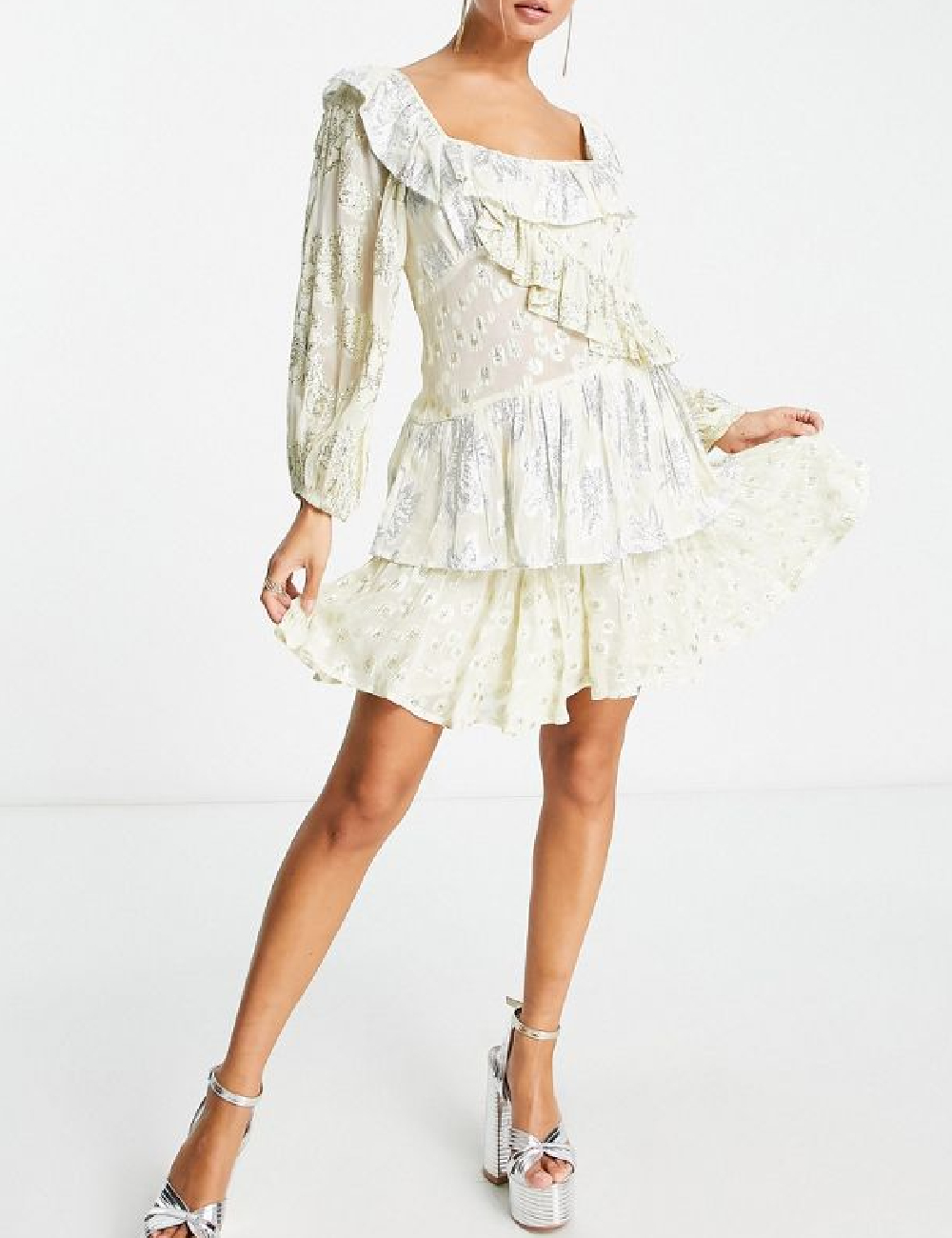 Rochie scurta ASOS, crem