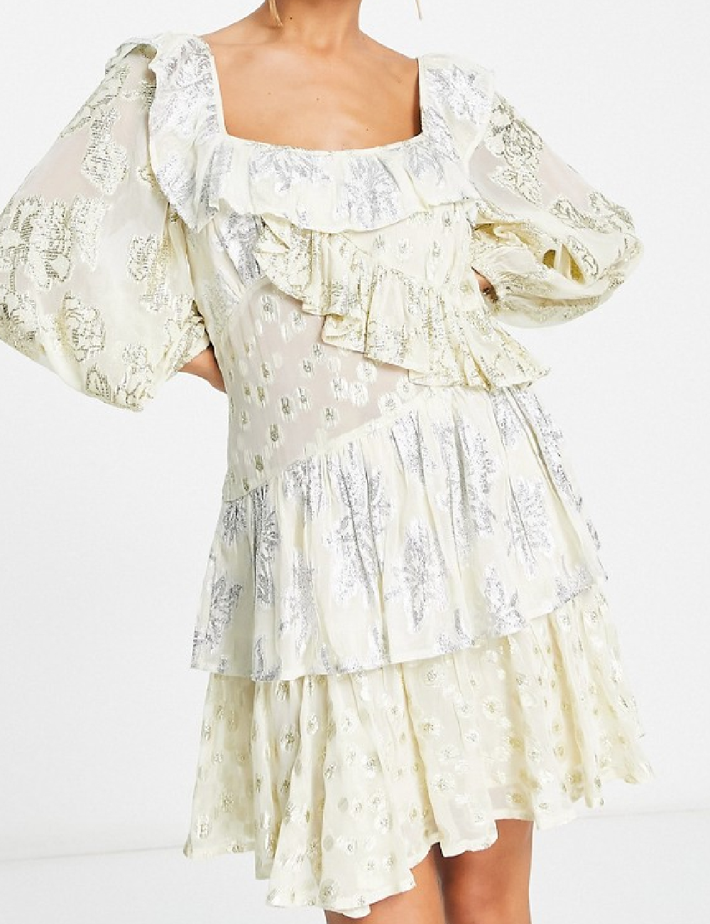 Rochie scurta ASOS, crem - 1 | YEO