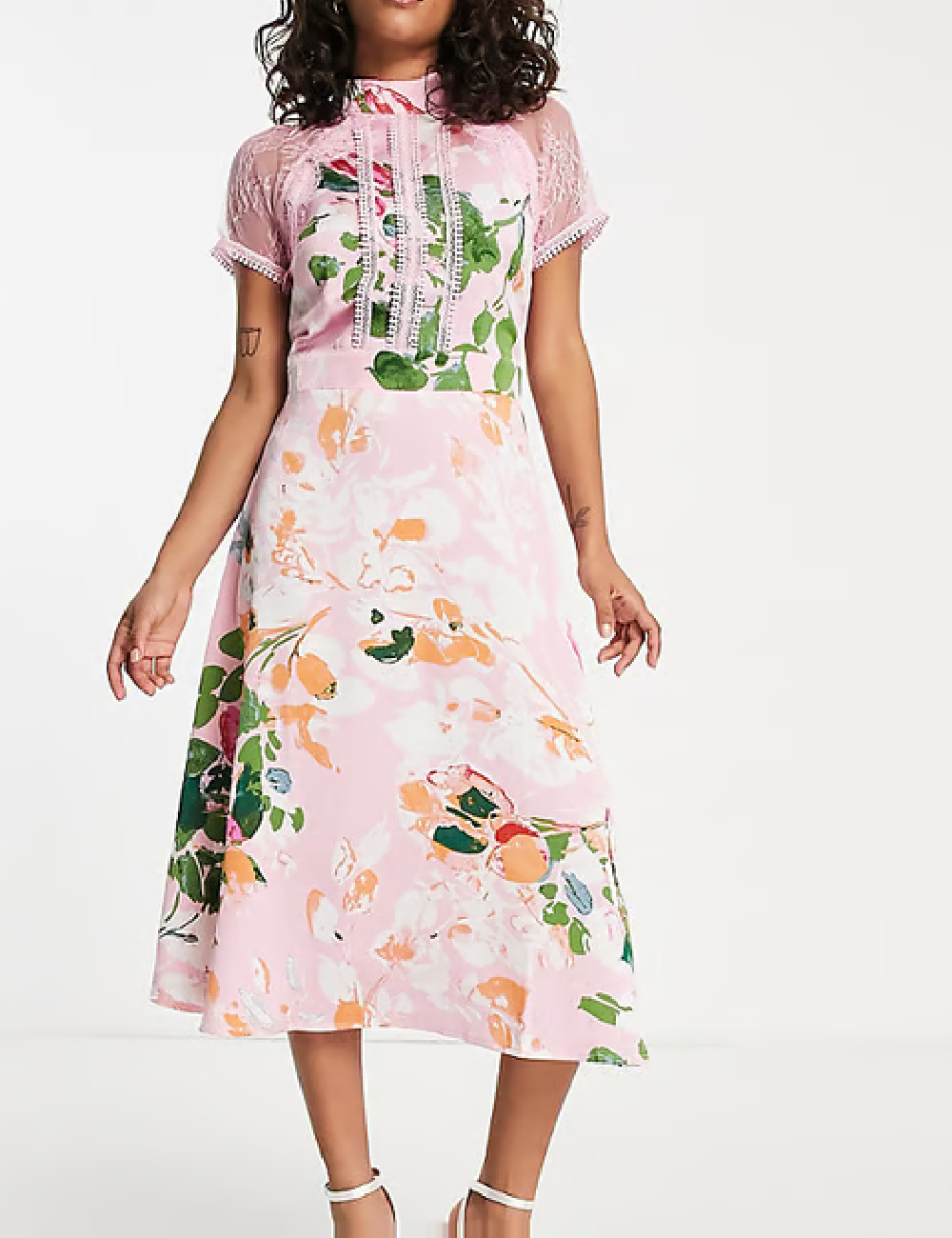 Rochie medie Liquorish, roz - 1 | YEO