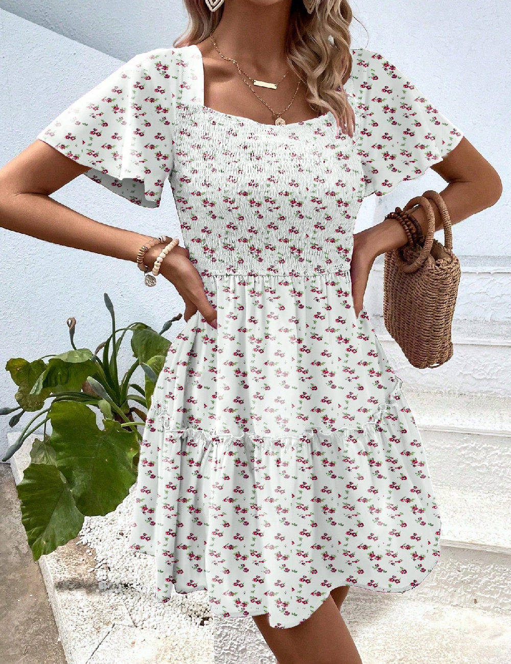 Rochie scurta SHEIN, floral
