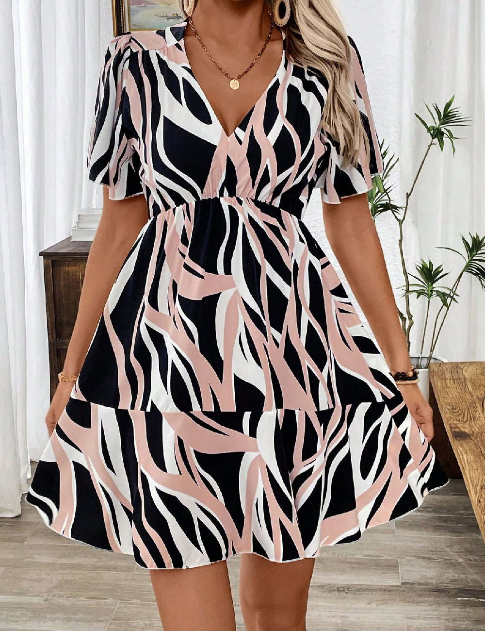 Rochie scurta SHEIN, mix culori