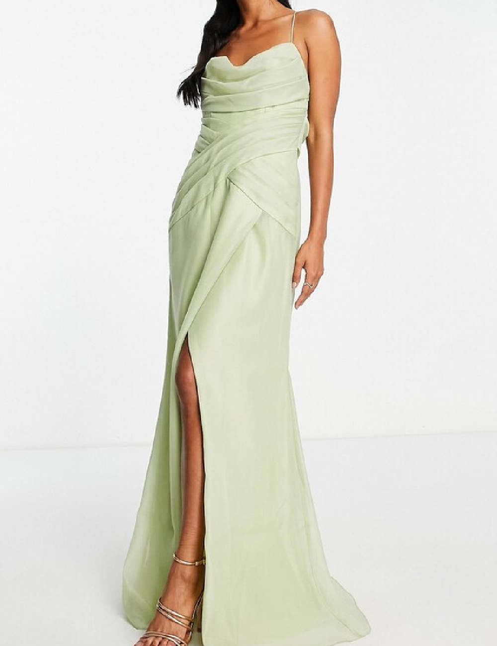 Rochie lunga ASOS, verde - 1 | YEO