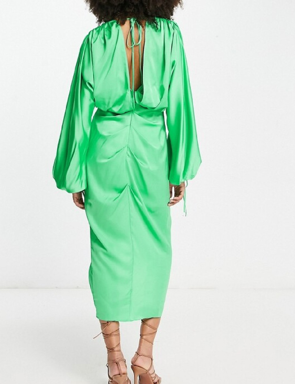 Rochie medie ASOS, verde - 1 | YEO