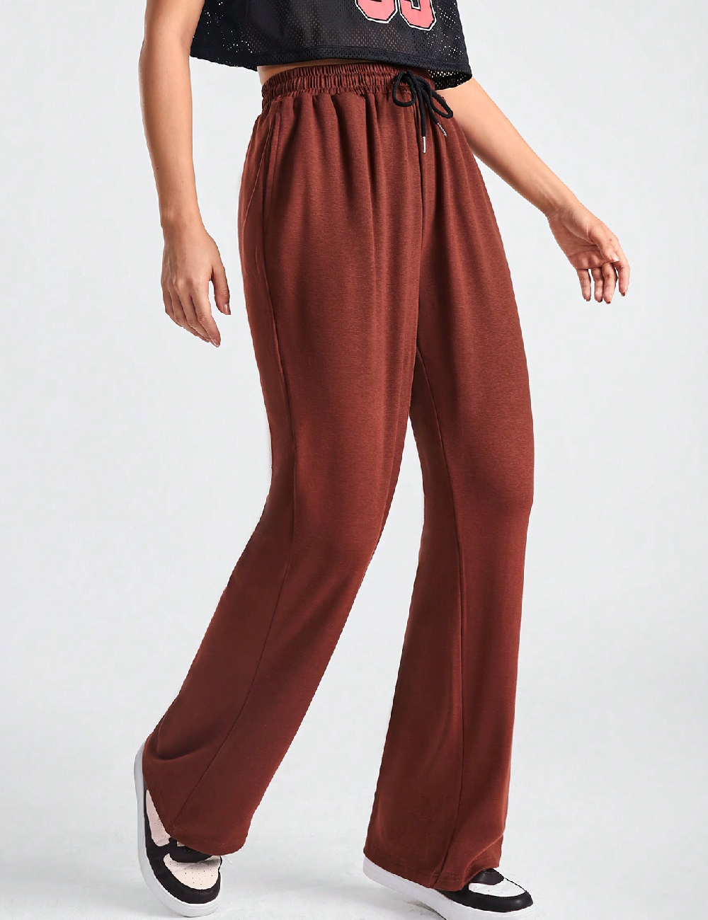 Pantaloni SHEIN, maro