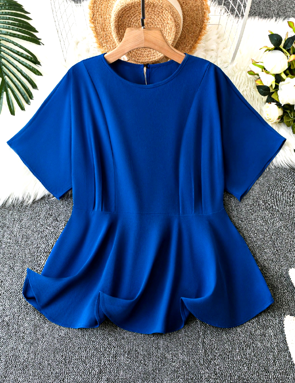 Bluza SHEIN CURVE, albastru