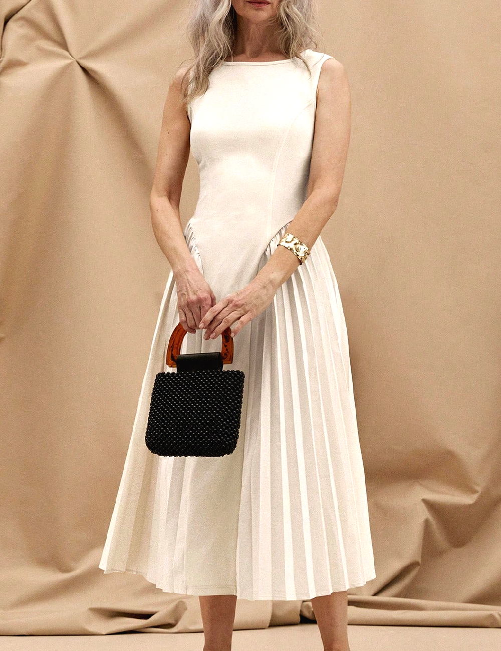 Rochie medie SHEIN, crem