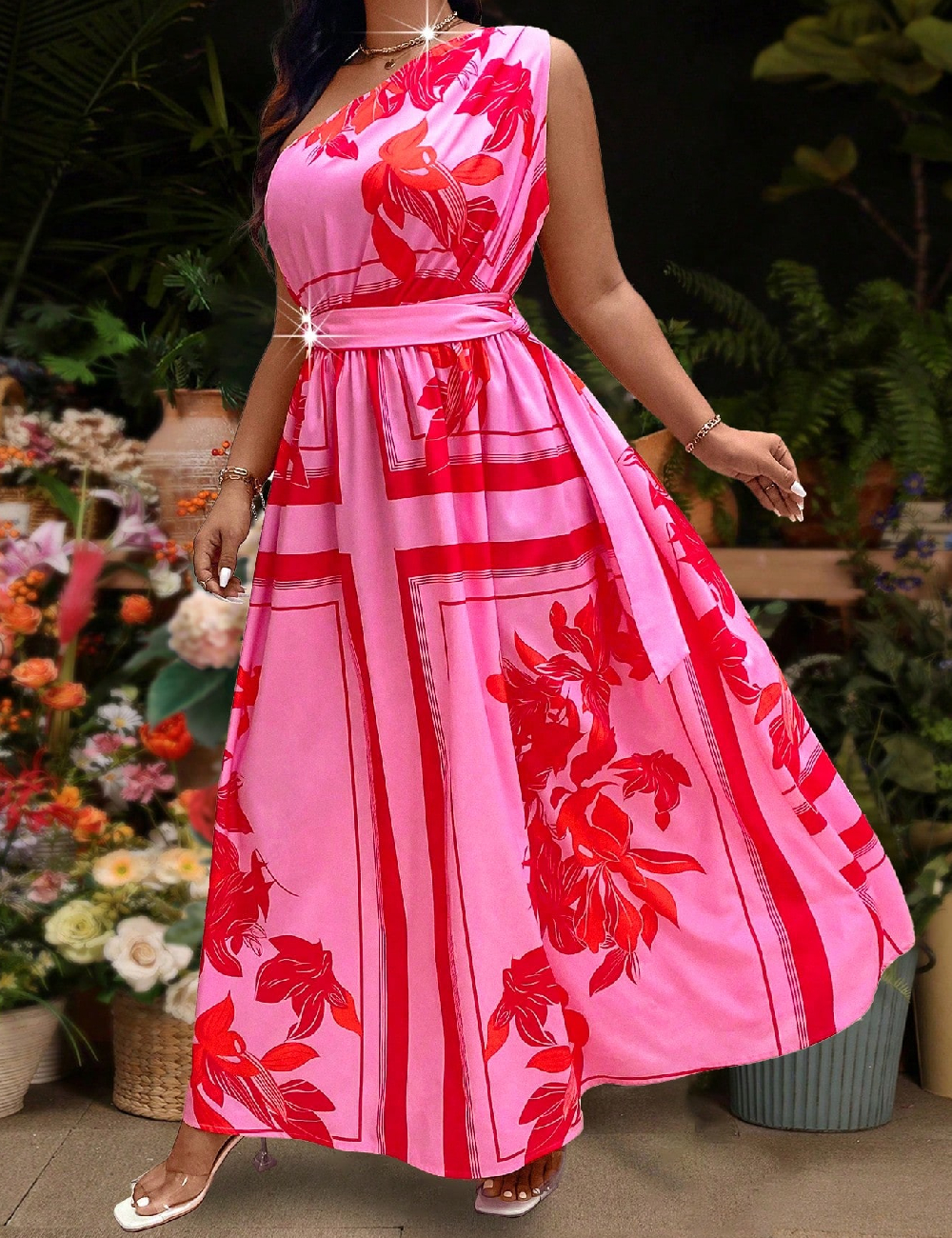 Rochie lunga SHEIN CURVE, mix culori