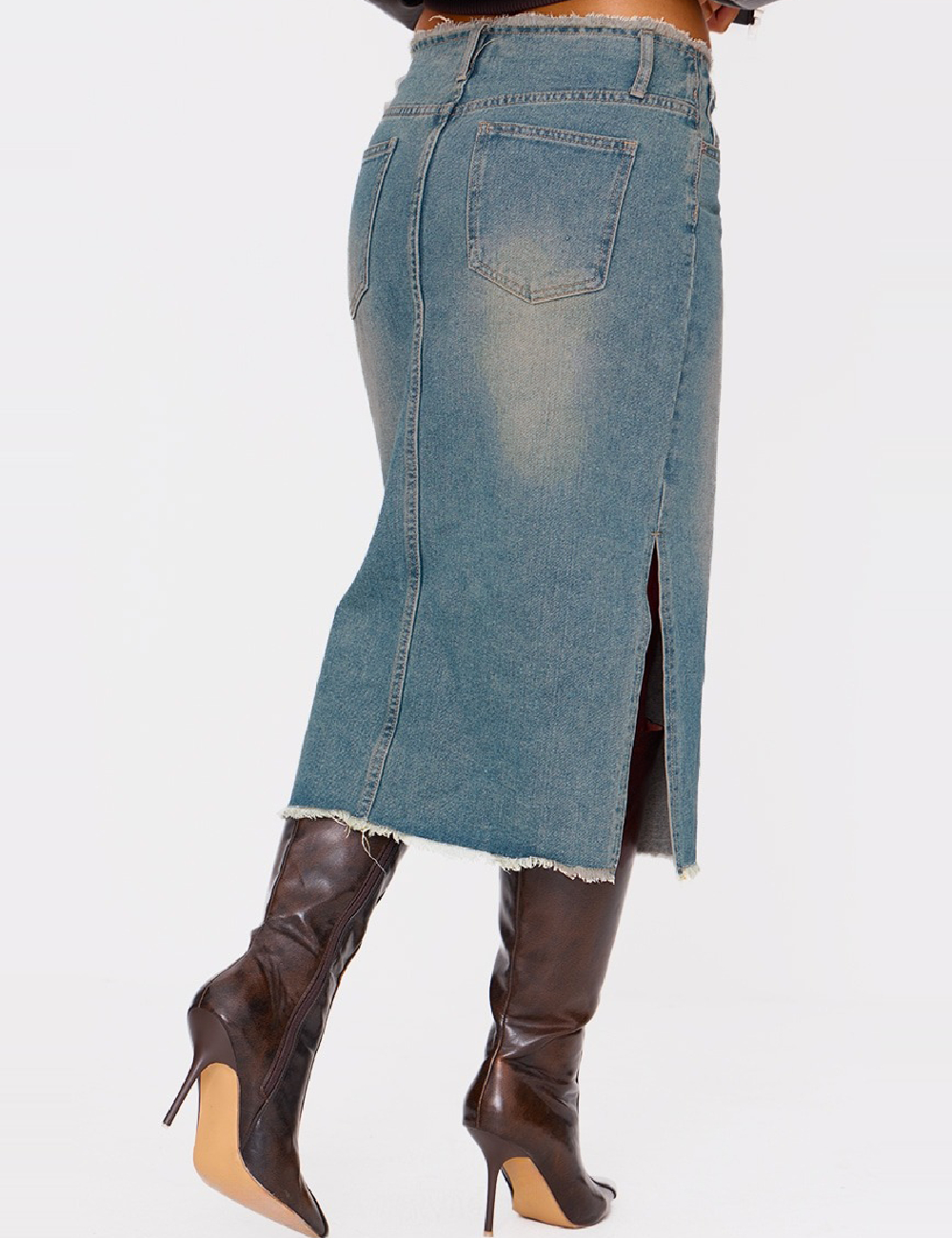 Fusta PRETTYLITTLETHING, albastru - 1 | YEO