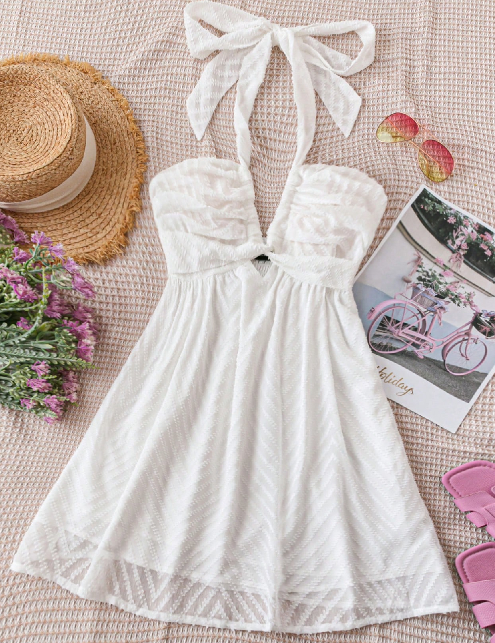 Rochie scurta SHEIN, alb