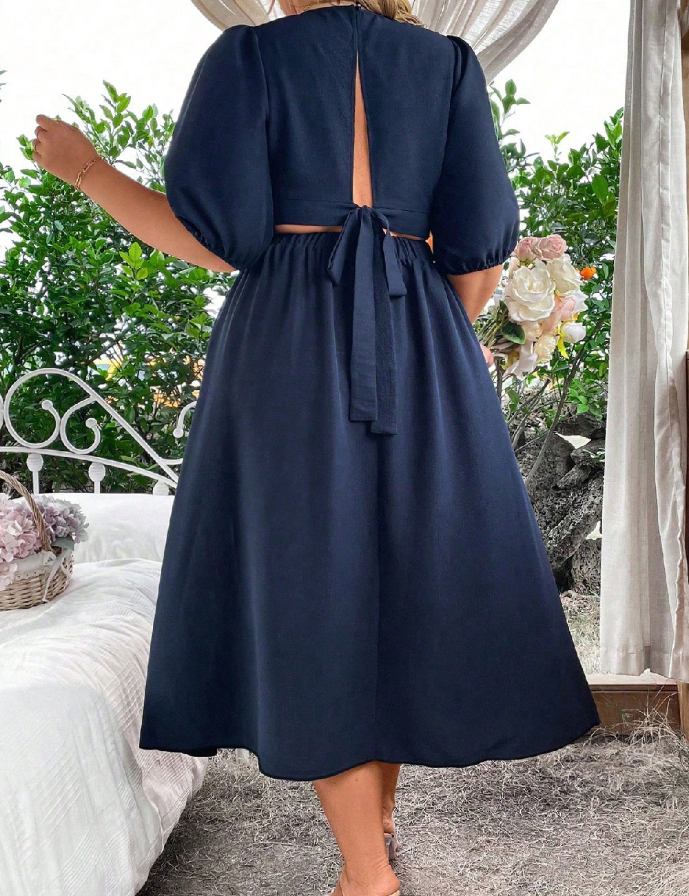 Rochie medie SHEIN CURVE, bleumarin - 1 | YEO