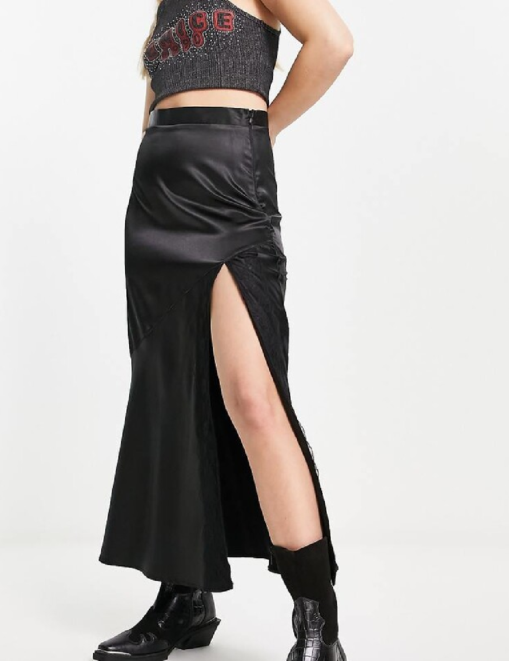 Fusta Reclaimed Vintage, negru - 1 | YEO