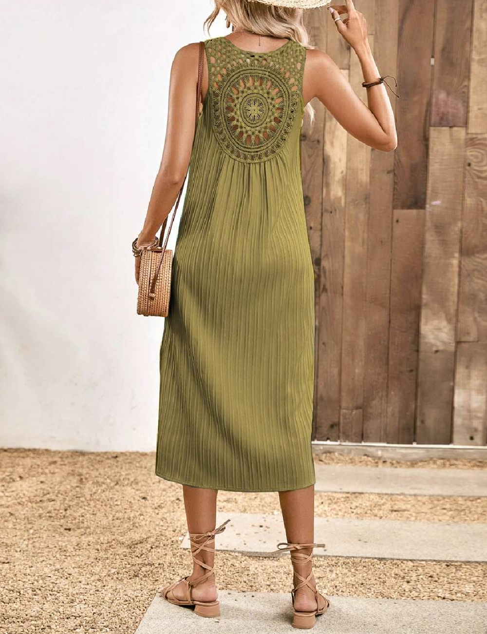 Rochie medie SHEIN, kaki - 1 | YEO