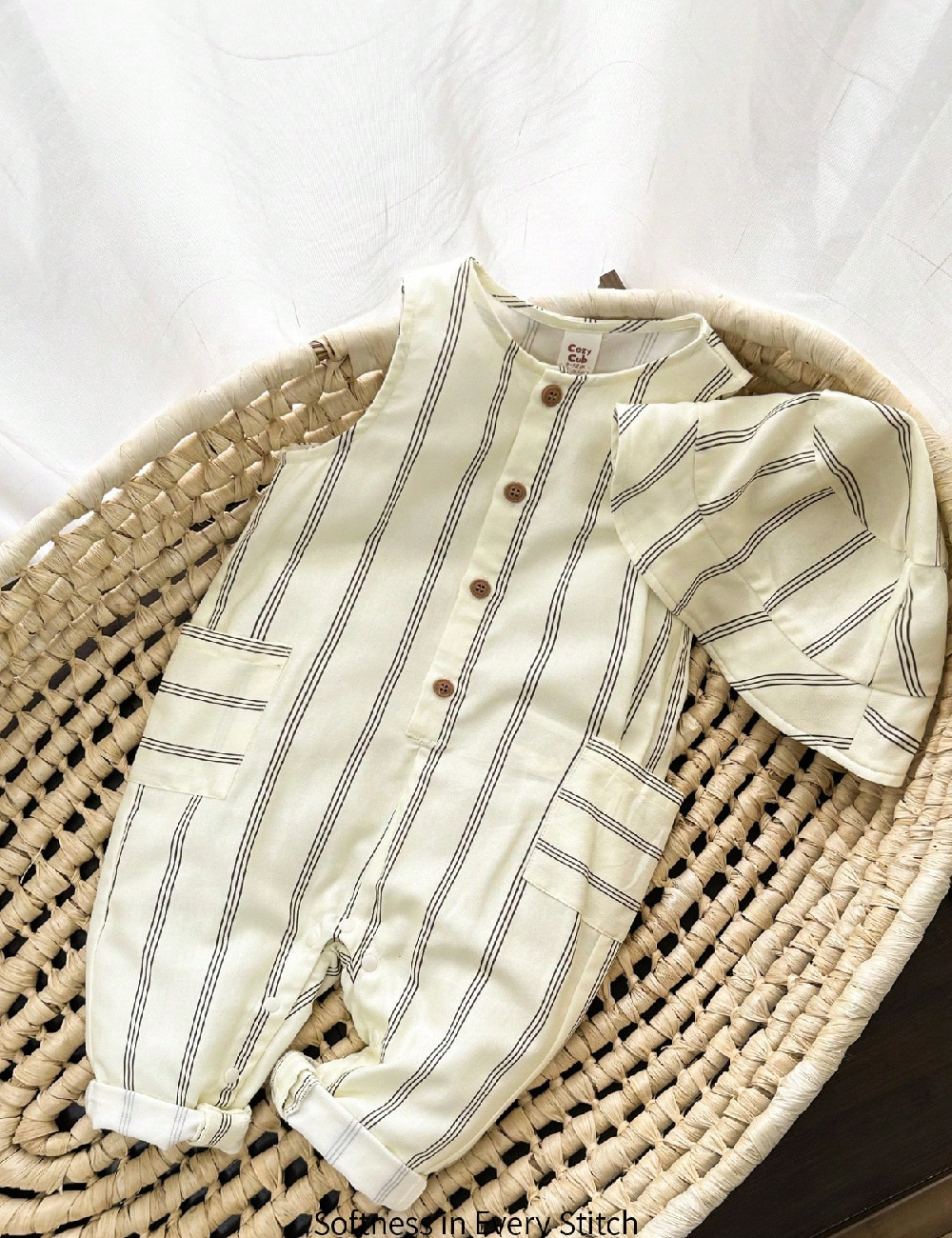 Salopeta Shein Kids, ecru