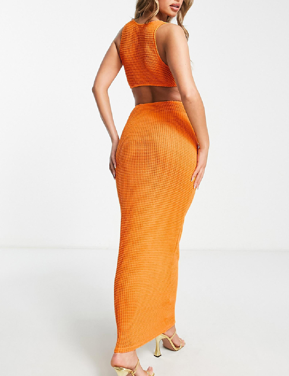 Rochie lunga SIMMI, portocaliu - 1 | YEO