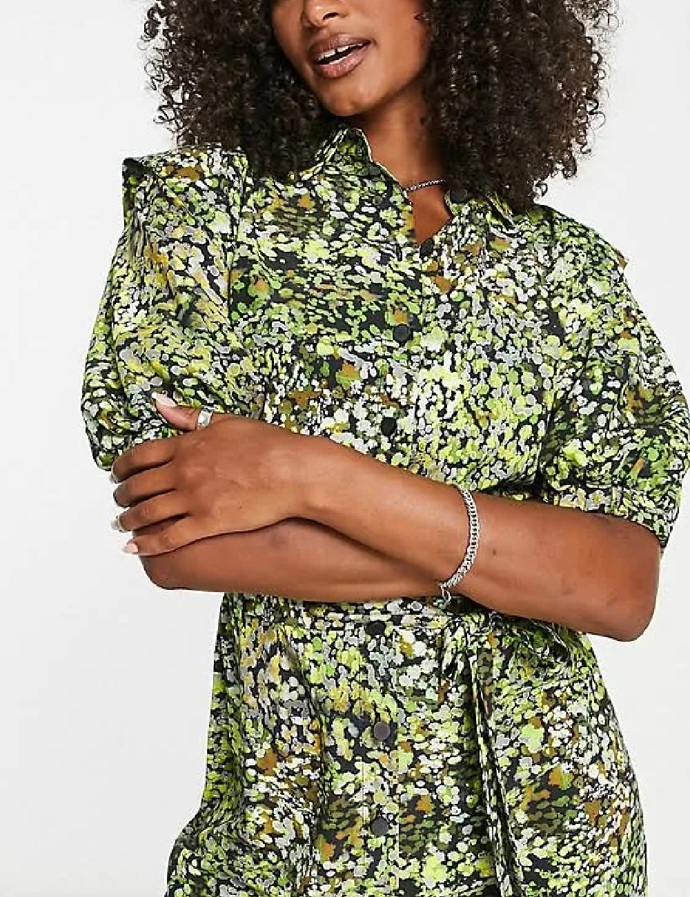 Rochie scurta Top Shop, verde - 1 | YEO
