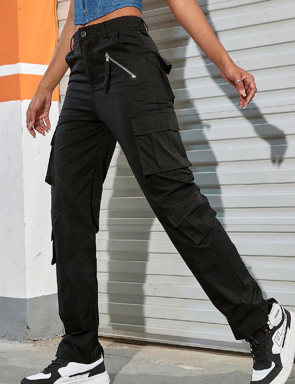 Pantaloni SHEIN, negru
