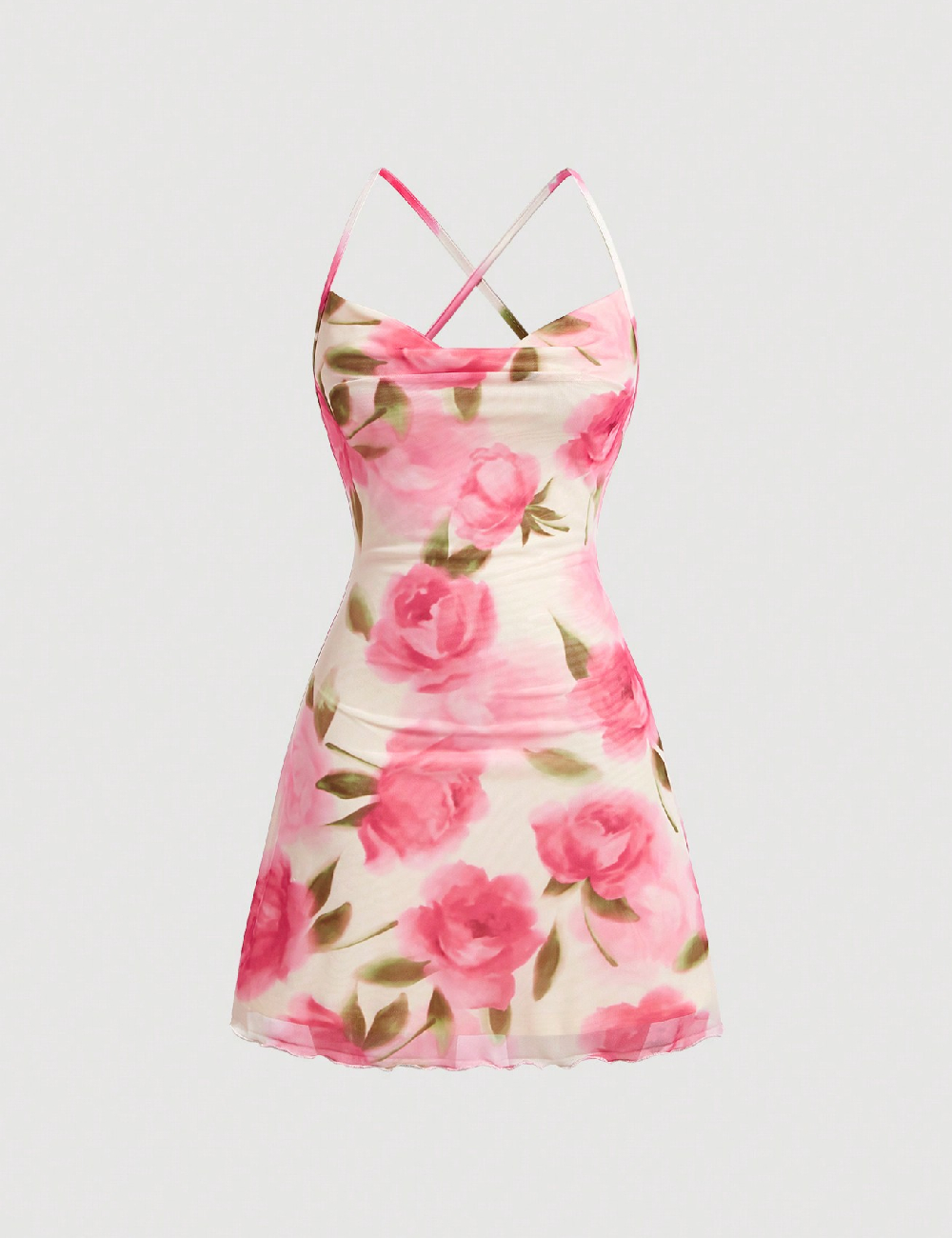 Rochie scurta SHEIN, floral print