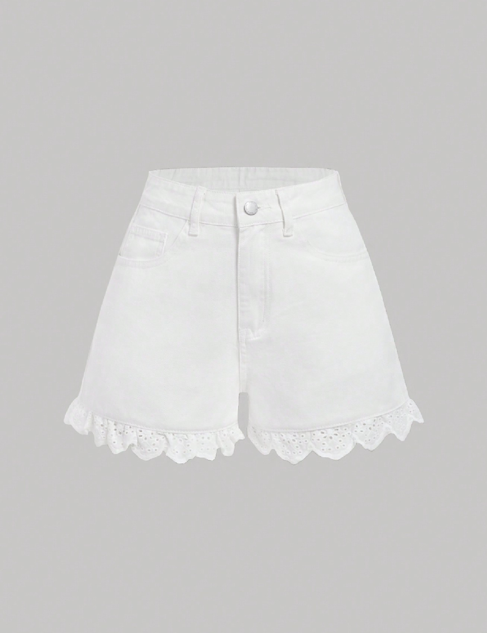 Pantaloni scurti SHEIN, alb