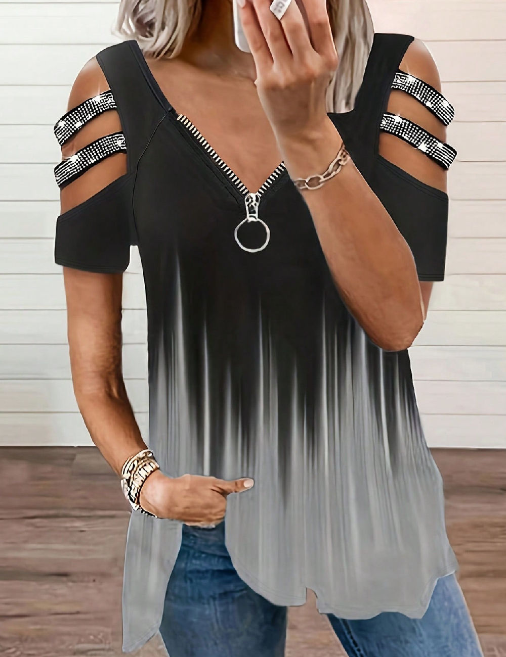 Maiou SHEIN, negru/gri