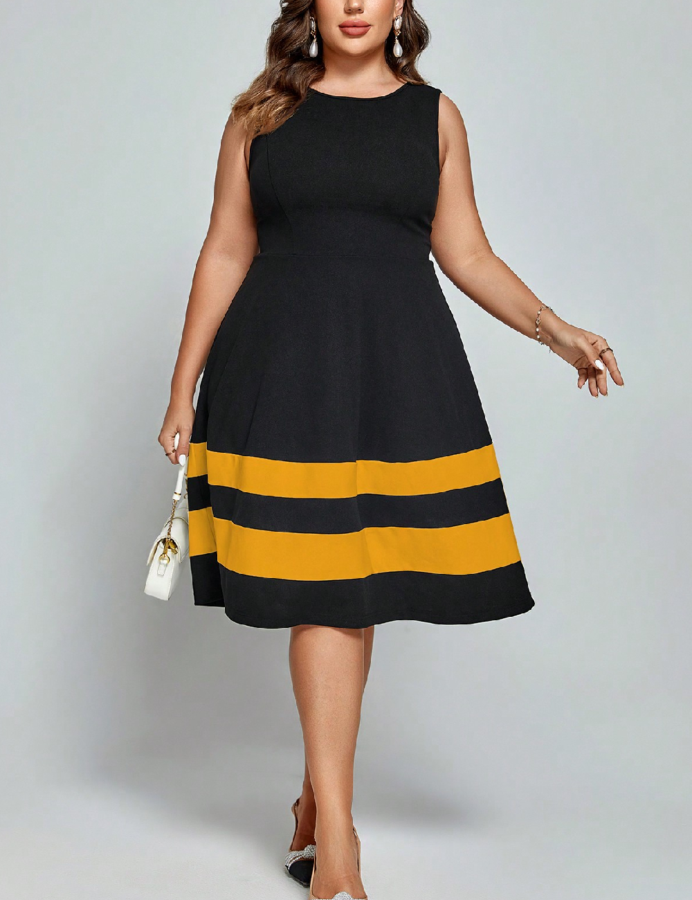 Rochie medie SHEIN CURVE, negru