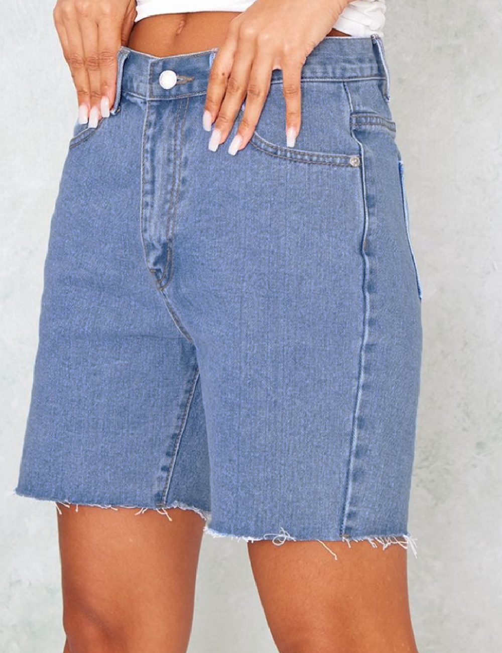 Pantaloni scurti PRETTYLITTLETHING, albastru - 1 | YEO