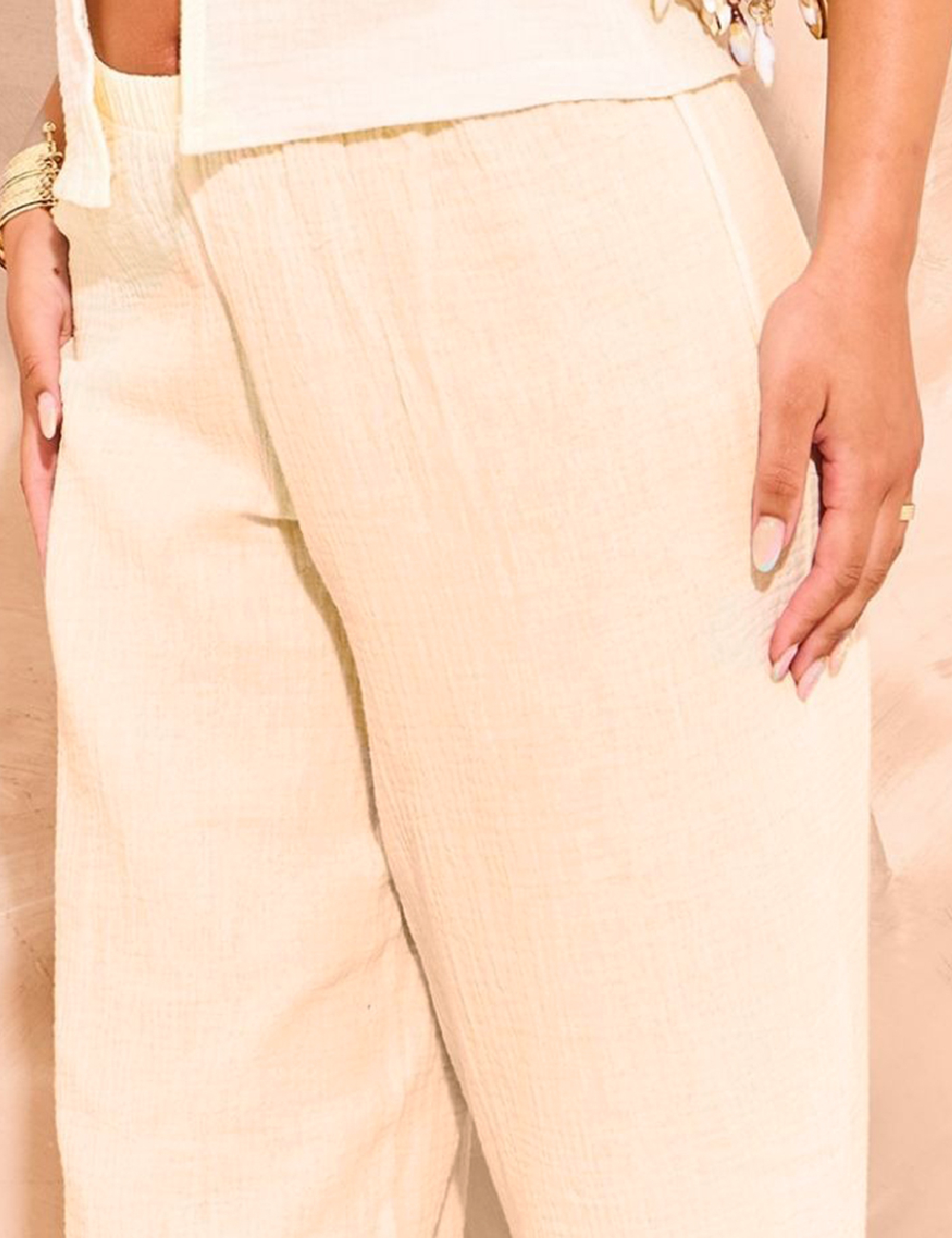 Pantaloni PrettyLittleThing, galben - 1 | YEO