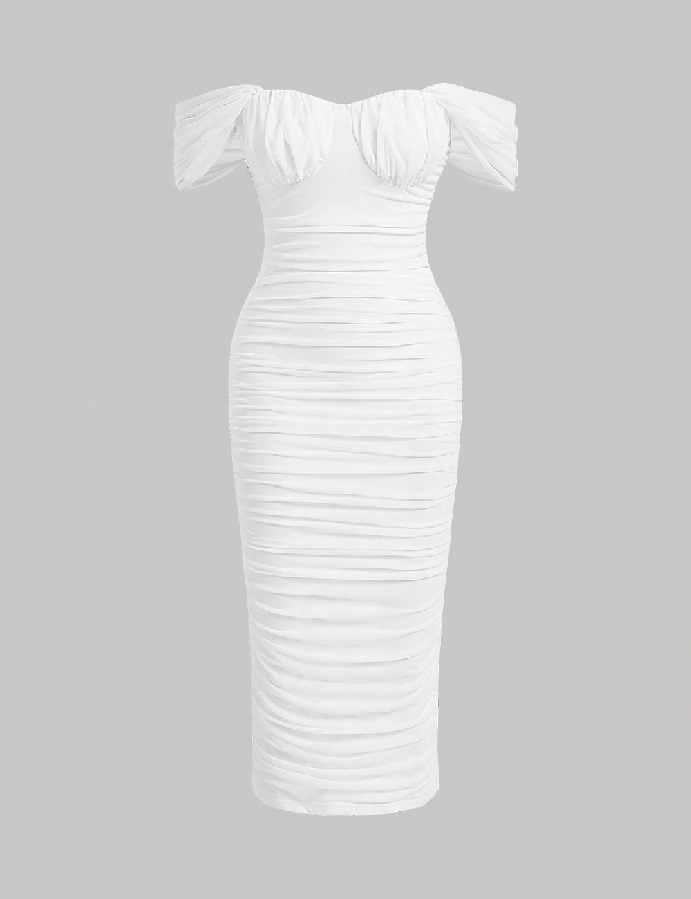 Rochie medie SHEIN, alb