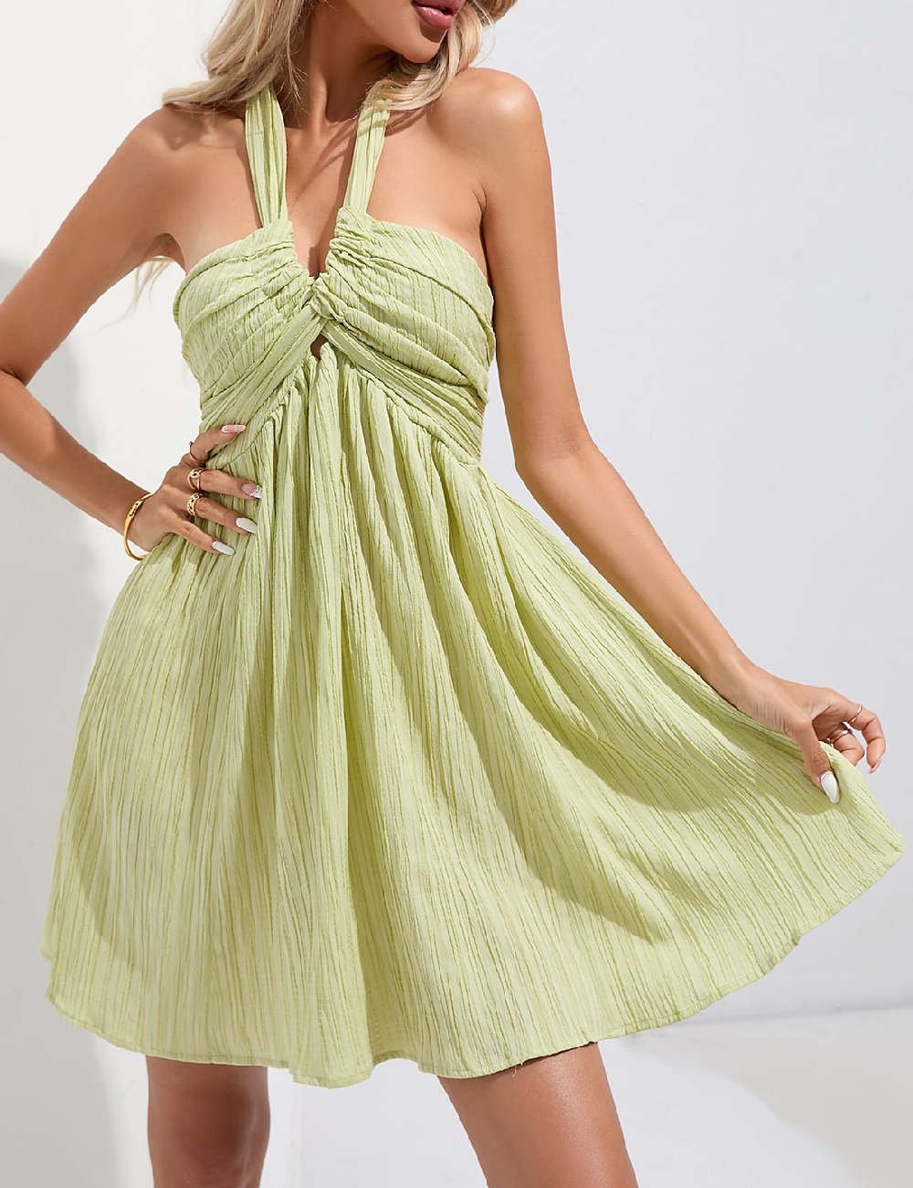 Rochie scurta SHEIN, verde