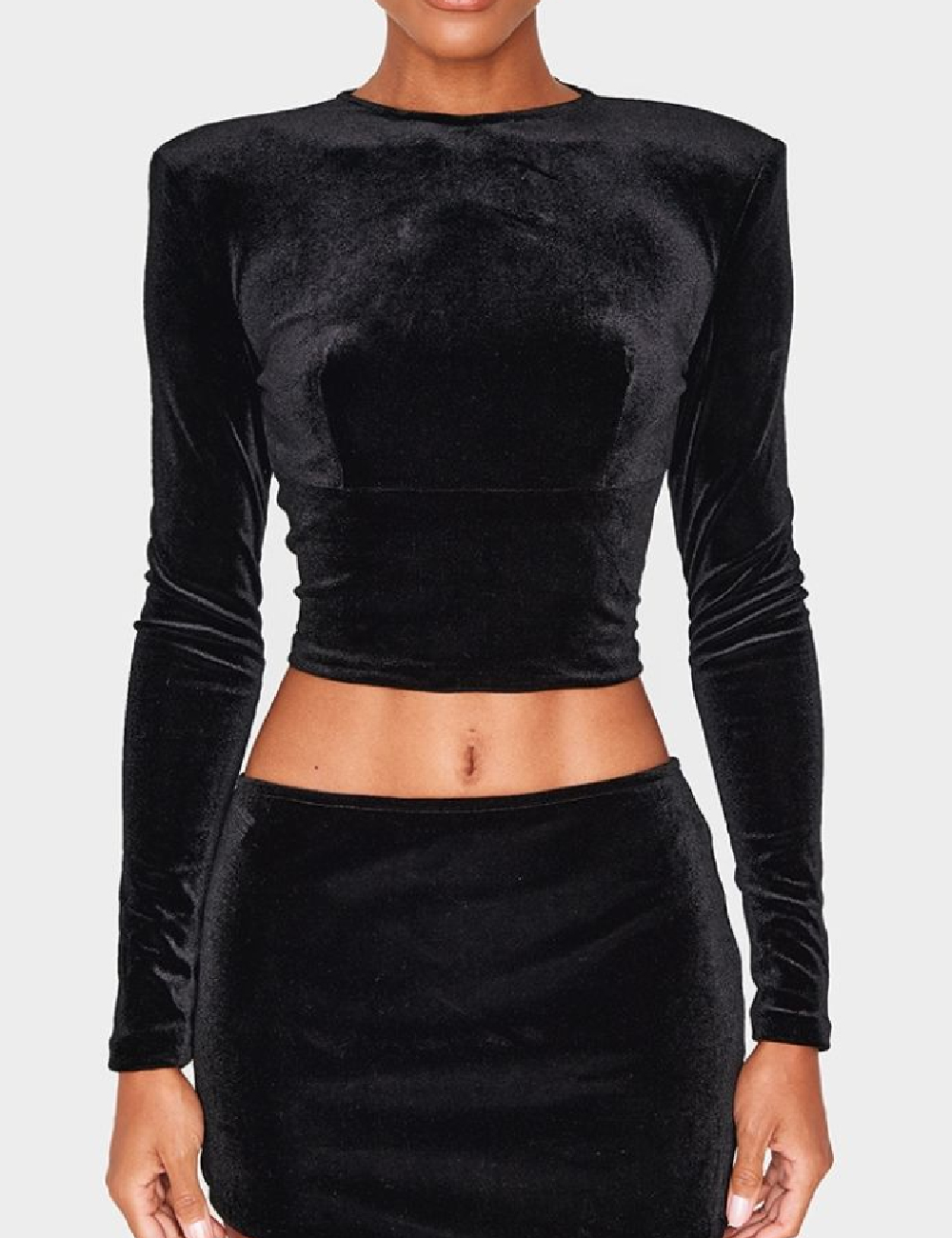 Top PRETTYLITTLETHING, negru